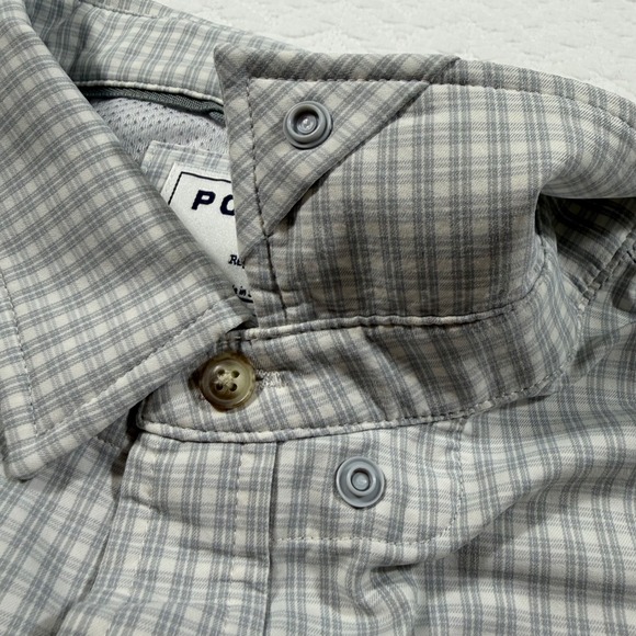 Poncho Mens 3XL Regular Fit Plaid Short Sleeve Button Down Shirt Lightweight EUC - Picture 5 of 11